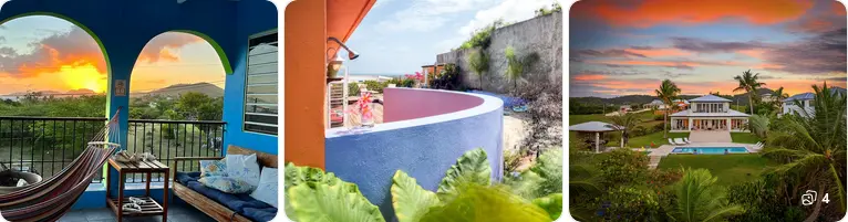 Examples of small-scale accommodation on Vieques